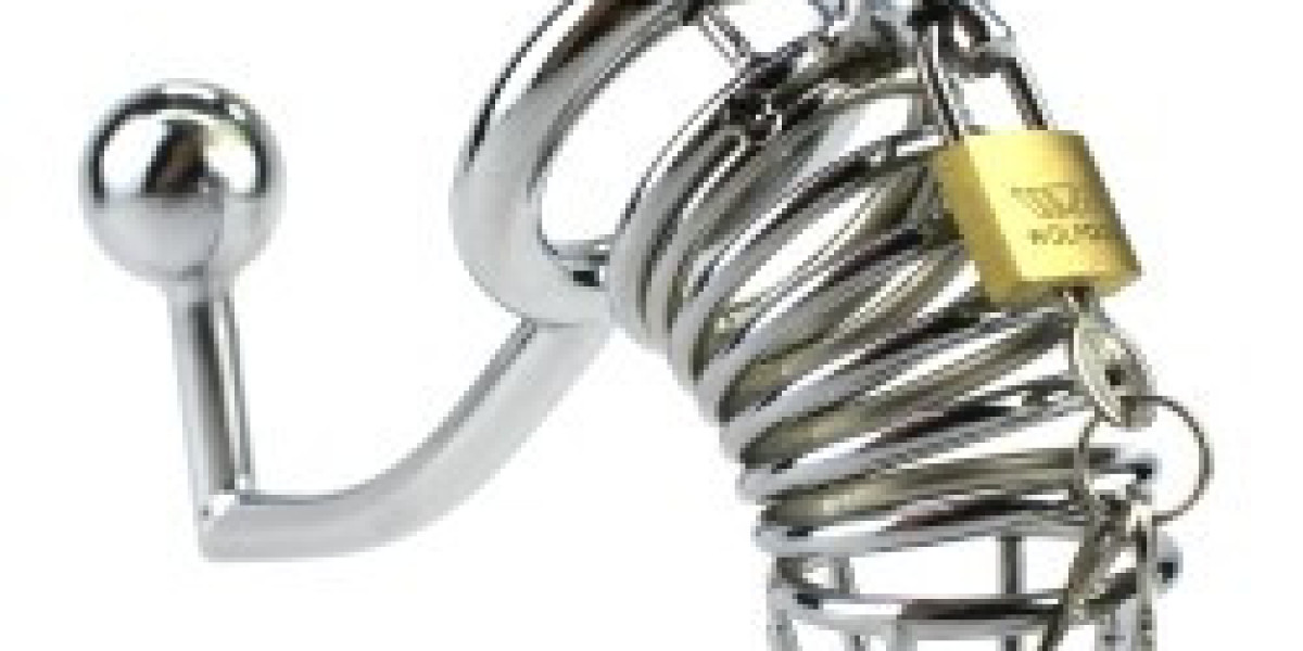 bon4m stainless steel locking cock cage chastity kg389
