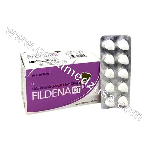 Buy Fildena CT 100 Mg [Sildenafil] | Best Chewable Tablets!!