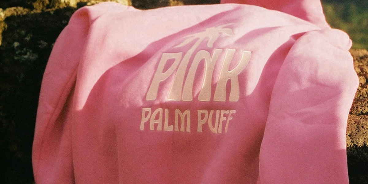 Stylish Pink Palm Puff Hoodie Loved in Canada This Year
